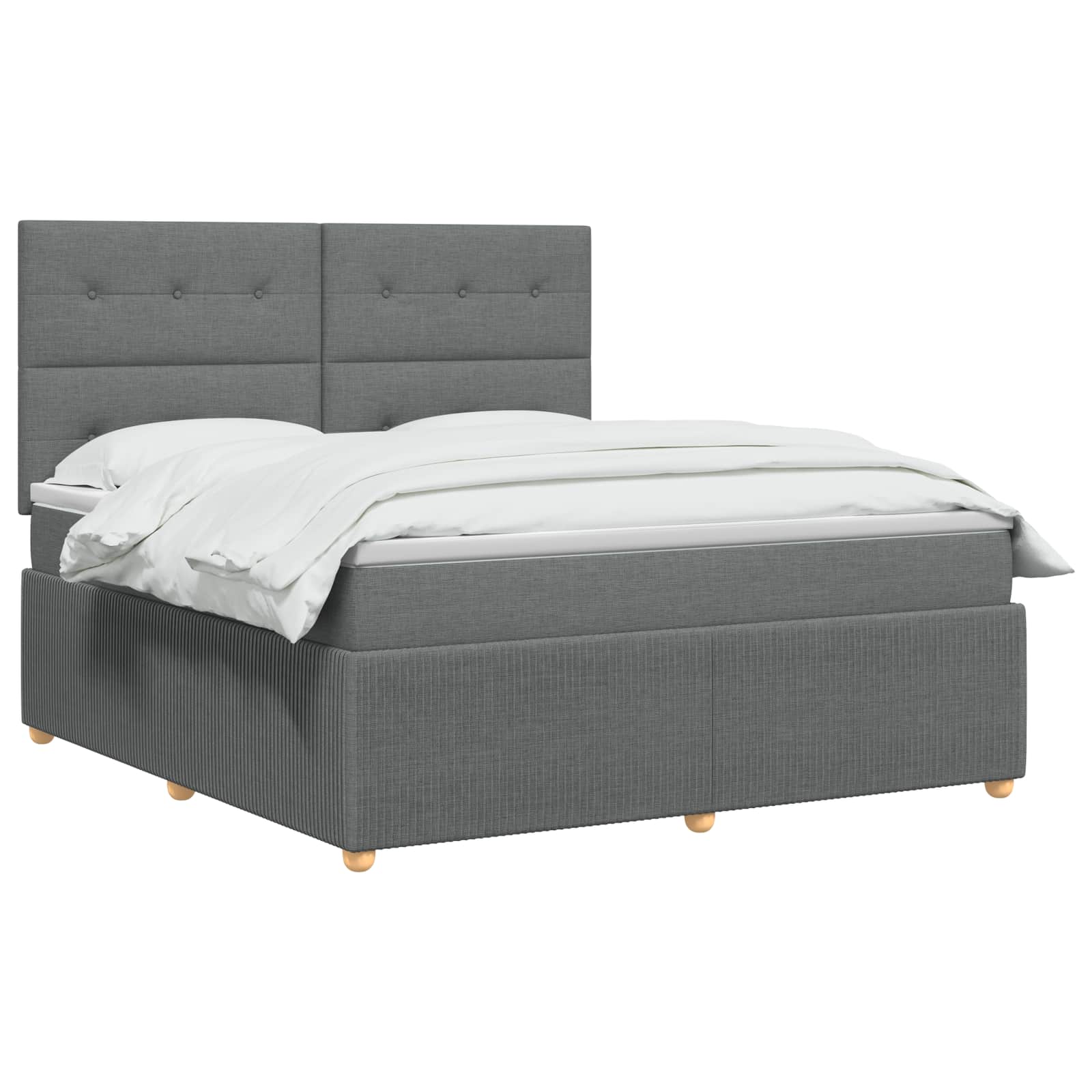 Letto box spring con materasso Grigio Scuro 180 x 200 cm | homemem39
