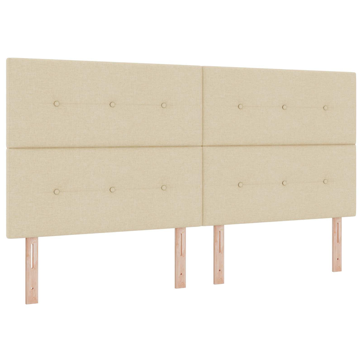Letto box spring con materasso Crema 200 x 200 cm Tessuto | homemem39