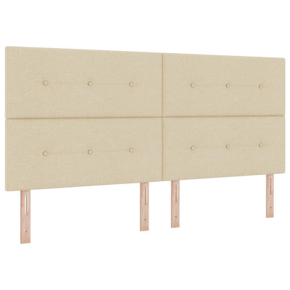 Letto box spring con materasso Crema 200 x 200 cm Tessuto | homemem39