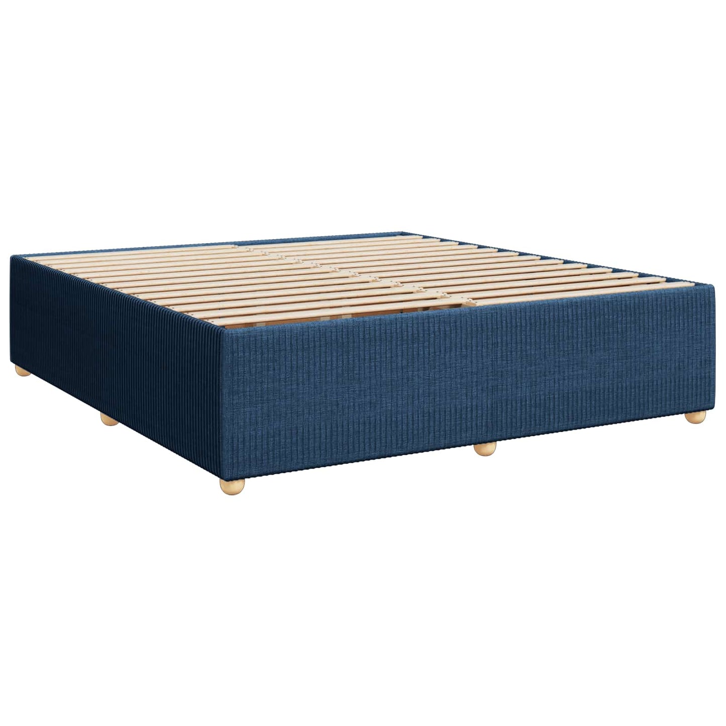 Letto box spring con materasso Blu 200 x 200 cm Tessuto | homemem39