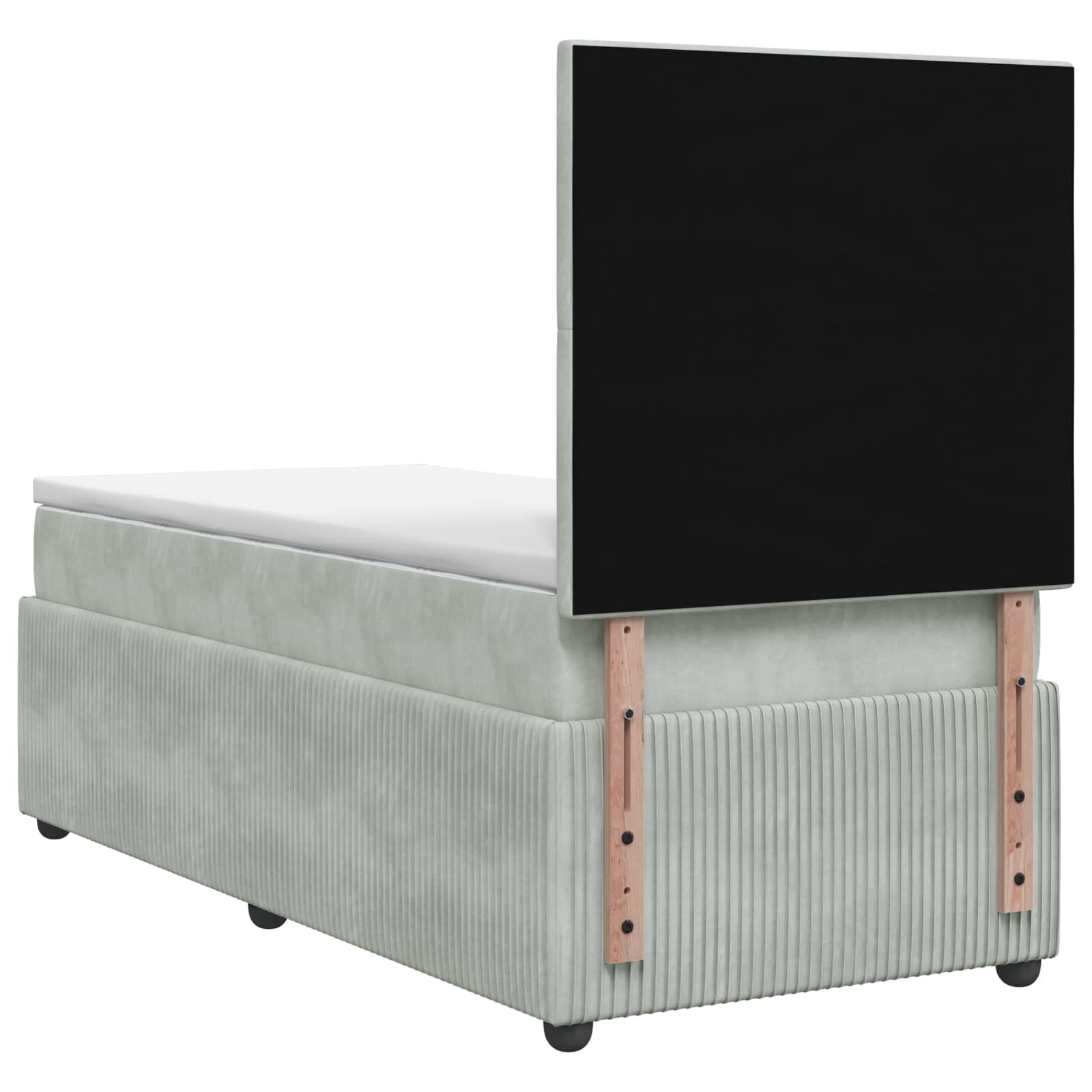 Letto box spring con materasso Grigio Chiaro 80 x 200 cm | homemem39