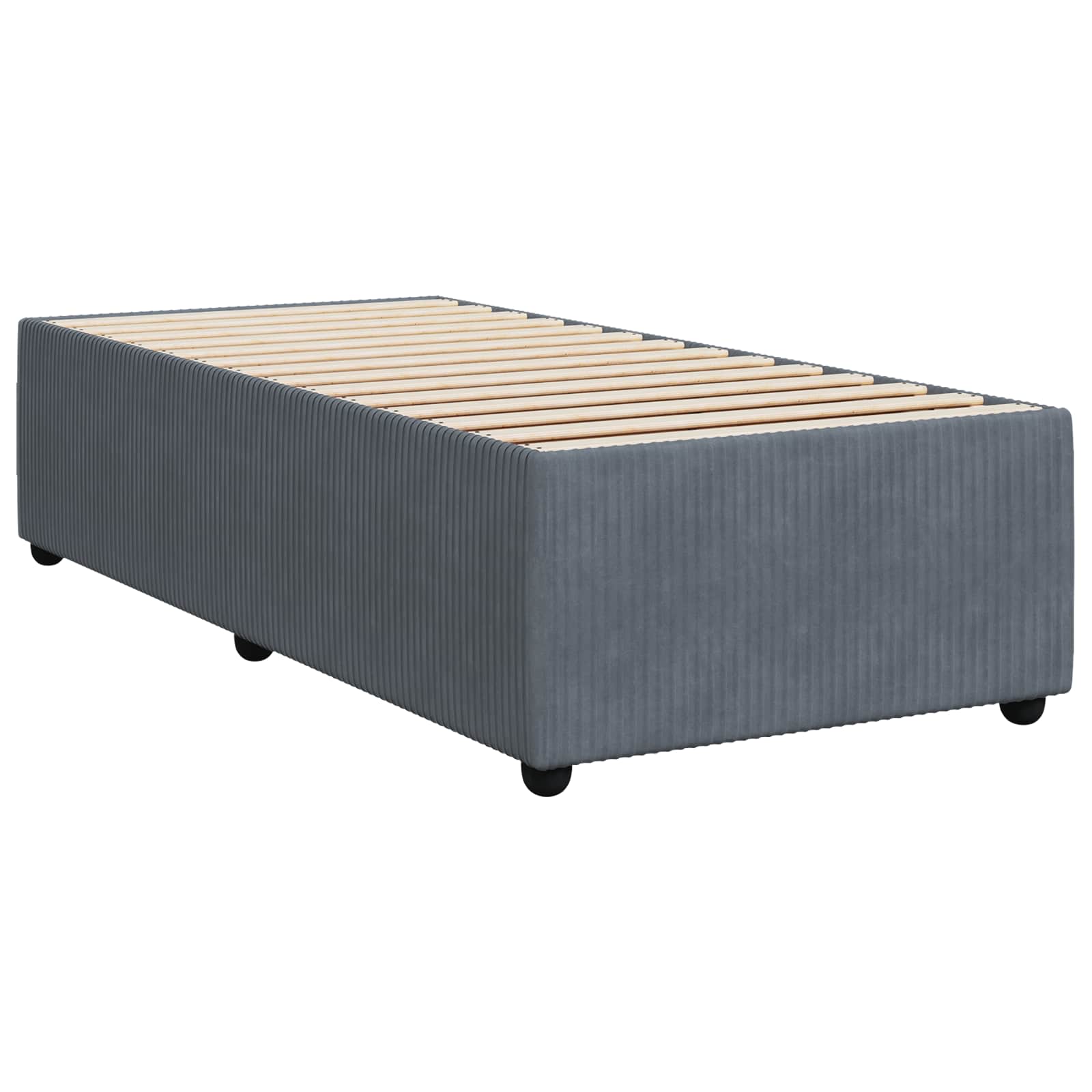 Letto box spring con materasso Grigio Scuro 80 x 200 cm Velluto | homemem39