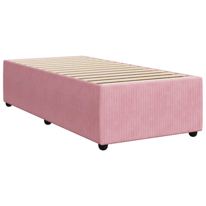 Letto box spring con materasso Rosa 80 x 200 cm Velluto | homemem39