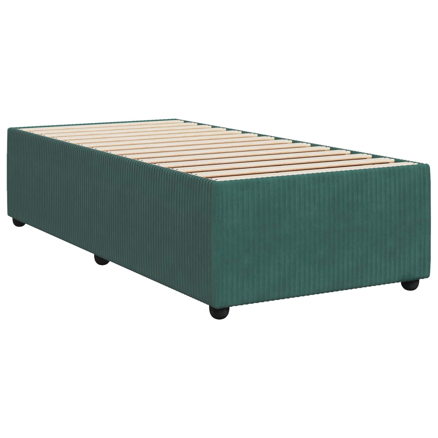Letto box spring con materasso Verde Scuro 90 x 190 cm Velluto | homemem39
