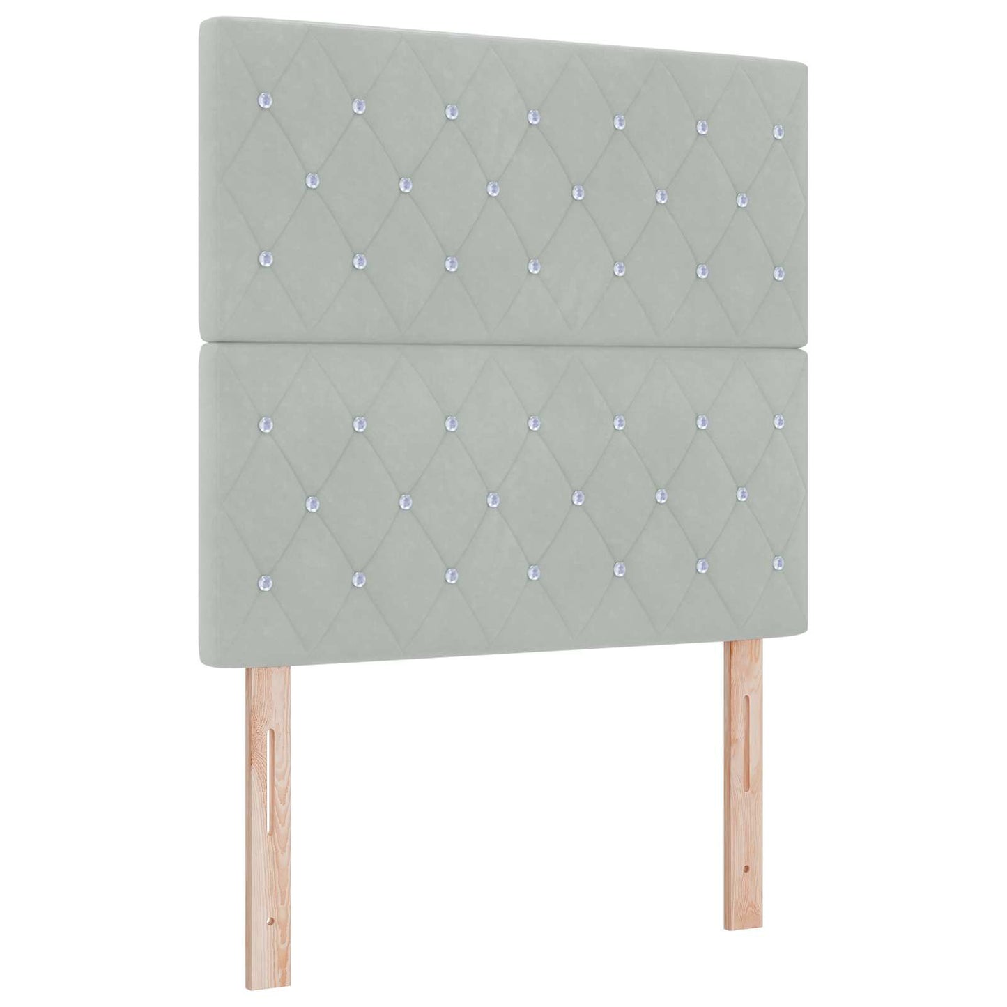 Letto box spring con materasso Grigio Chiaro 100 x 200 cm