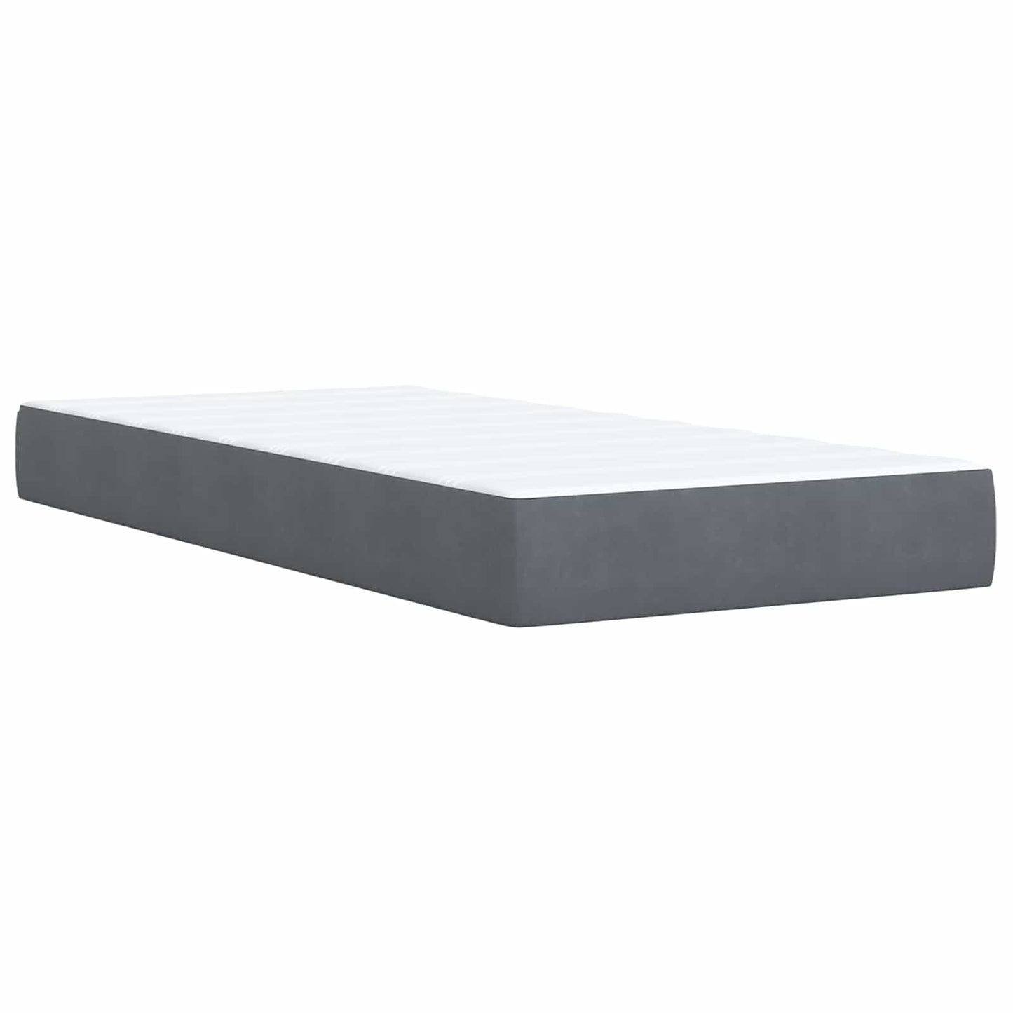 Letto box spring con materasso Grigio Scuro 100 x 200 cm | homemem39