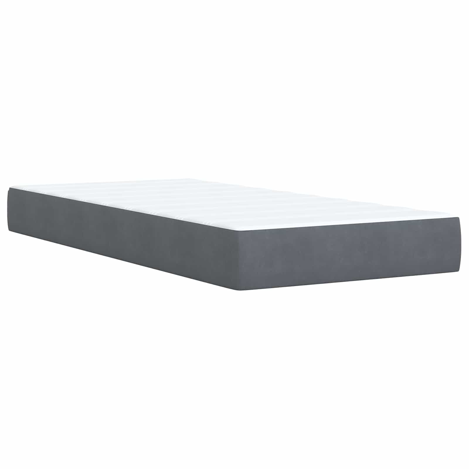 Letto box spring con materasso Grigio Scuro 100 x 200 cm | homemem39