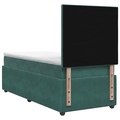 Letto box spring con materasso Verde Scuro 100 x 200 cm Velluto | homemem39
