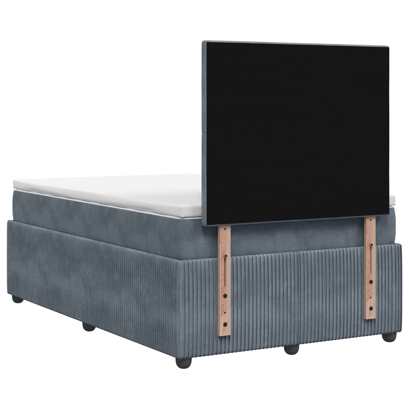 Letto box spring con materasso Grigio Scuro 120 x 190 cm | homemem39