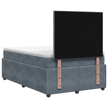 Letto box spring con materasso Grigio Scuro 120 x 190 cm | homemem39