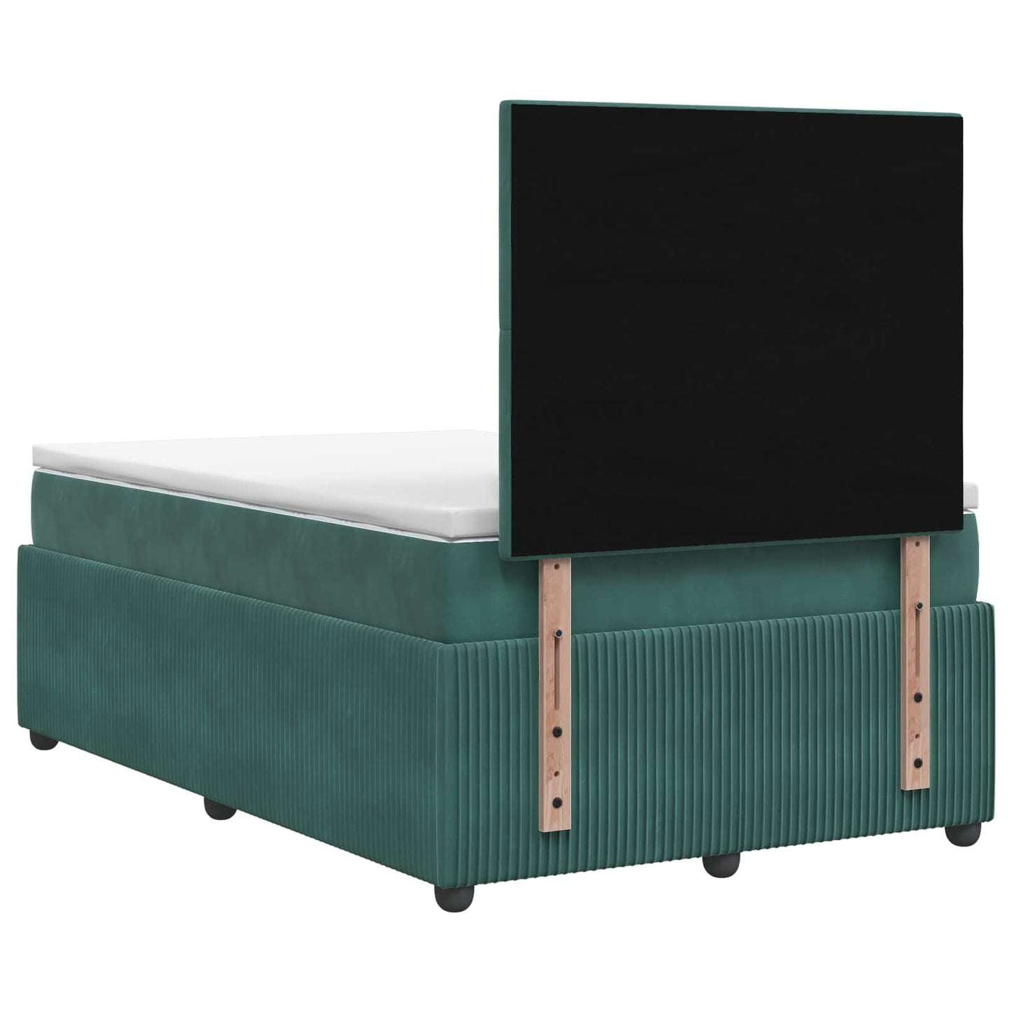 Letto box spring con materasso Verde Scuro 120 x 190 cm Velluto | homemem39