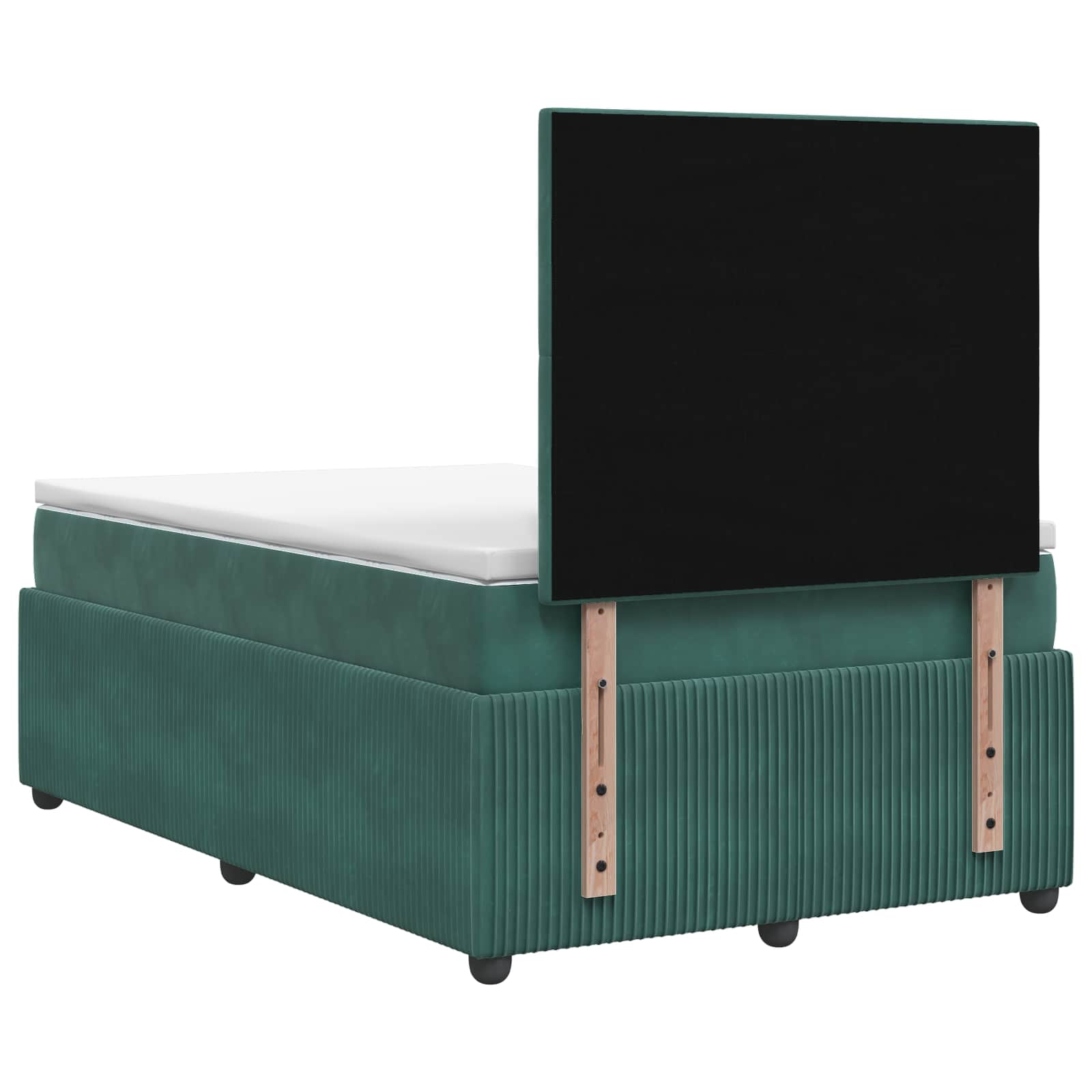 Letto box spring con materasso Verde Scuro 120 x 190 cm Velluto | homemem39