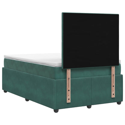 Letto box spring con materasso Verde Scuro 120 x 190 cm Velluto | homemem39