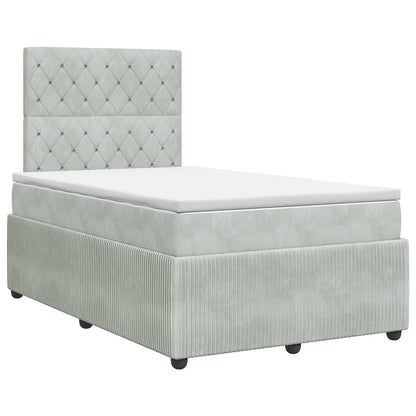 Letto box spring con materasso Grigio Chiaro 120 x 200 cm | homemem39