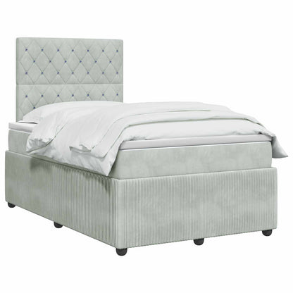 Letto box spring con materasso Grigio Chiaro 120 x 200 cm | homemem39