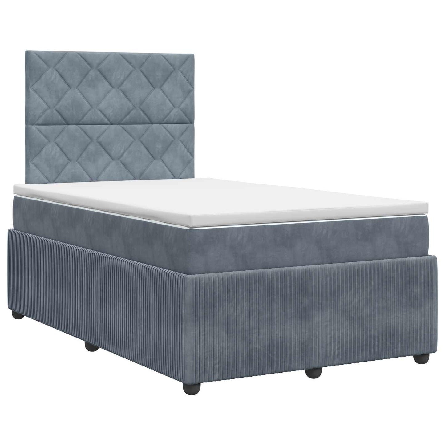 Letto box spring con materasso Grigio Scuro 120 x 200 cm