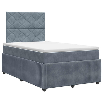 Letto box spring con materasso Grigio Scuro 120 x 200 cm
