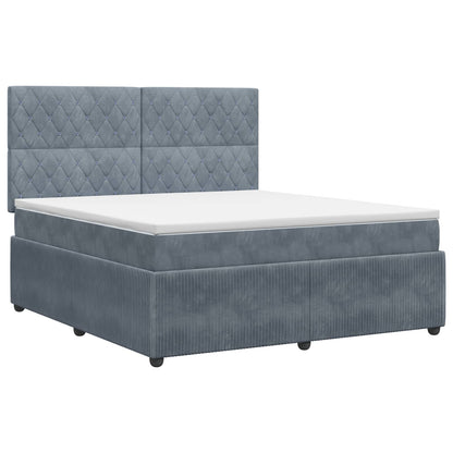 Letto box spring con materasso Grigio Scuro 160 x 200 cm | homemem39