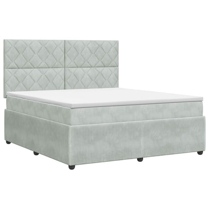 Letto box spring con materasso Grigio Chiaro 180 x 200 cm | homemem39