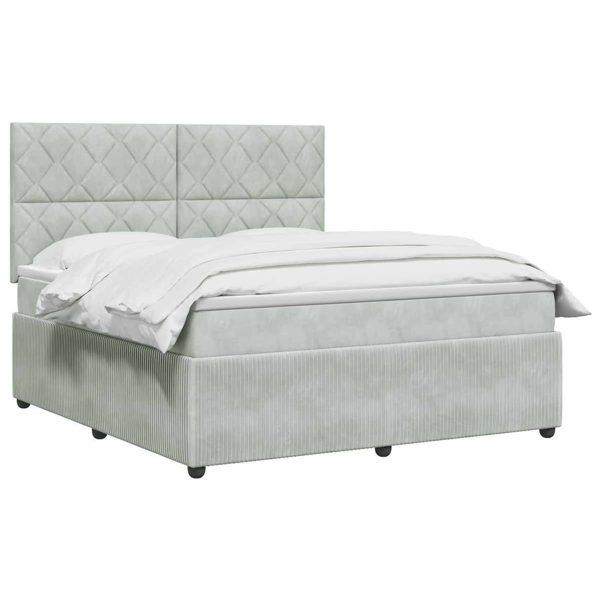 Letto box spring con materasso Grigio Chiaro 180 x 200 cm | homemem39