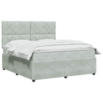 Letto box spring con materasso Grigio Chiaro 180 x 200 cm | homemem39