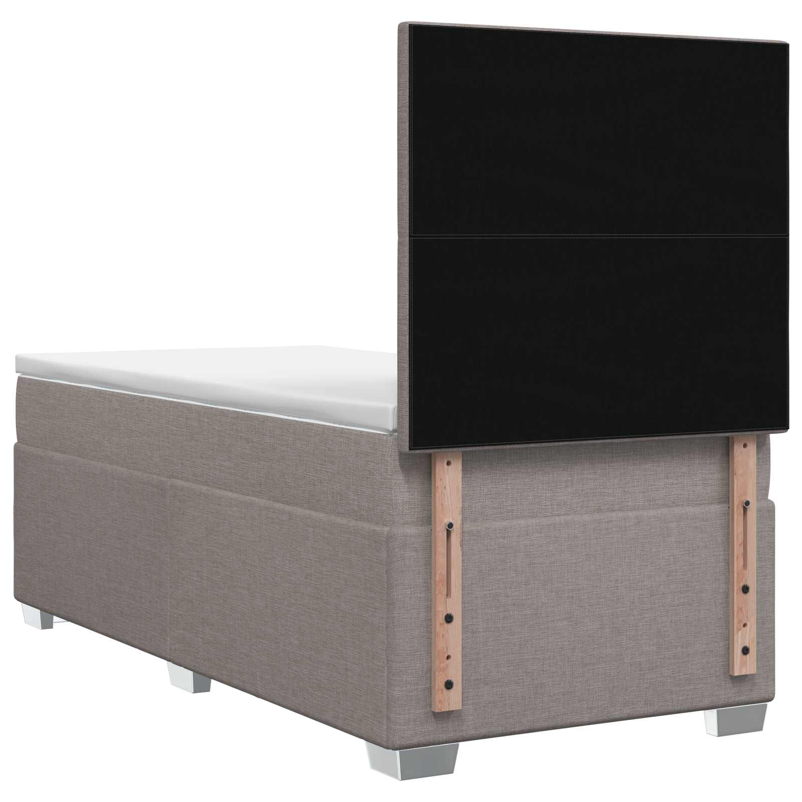 Letto box spring con materasso Tortora 100 x 200 cm Tessuto | homemem39