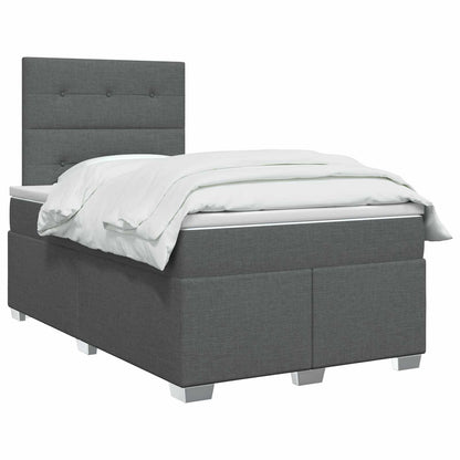 Letto box spring con materasso Grigio Scuro 120 x 190 cm | homemem39