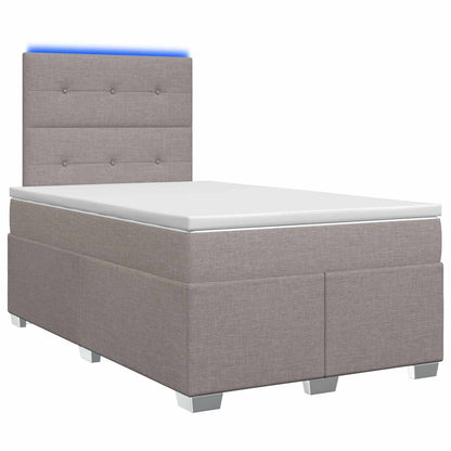 Letto box spring con materasso Tortora 120 x 200 cm Tessuto