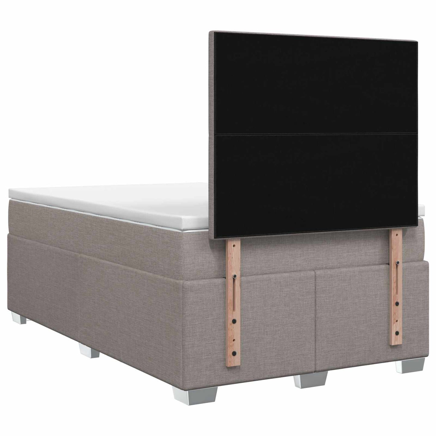 Letto box spring con materasso Tortora 120 x 200 cm Tessuto | homemem39
