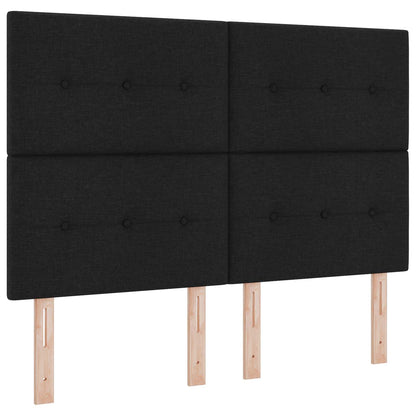 Letto box spring con materasso Nero 140 x 190 cm Tessuto | homemem39