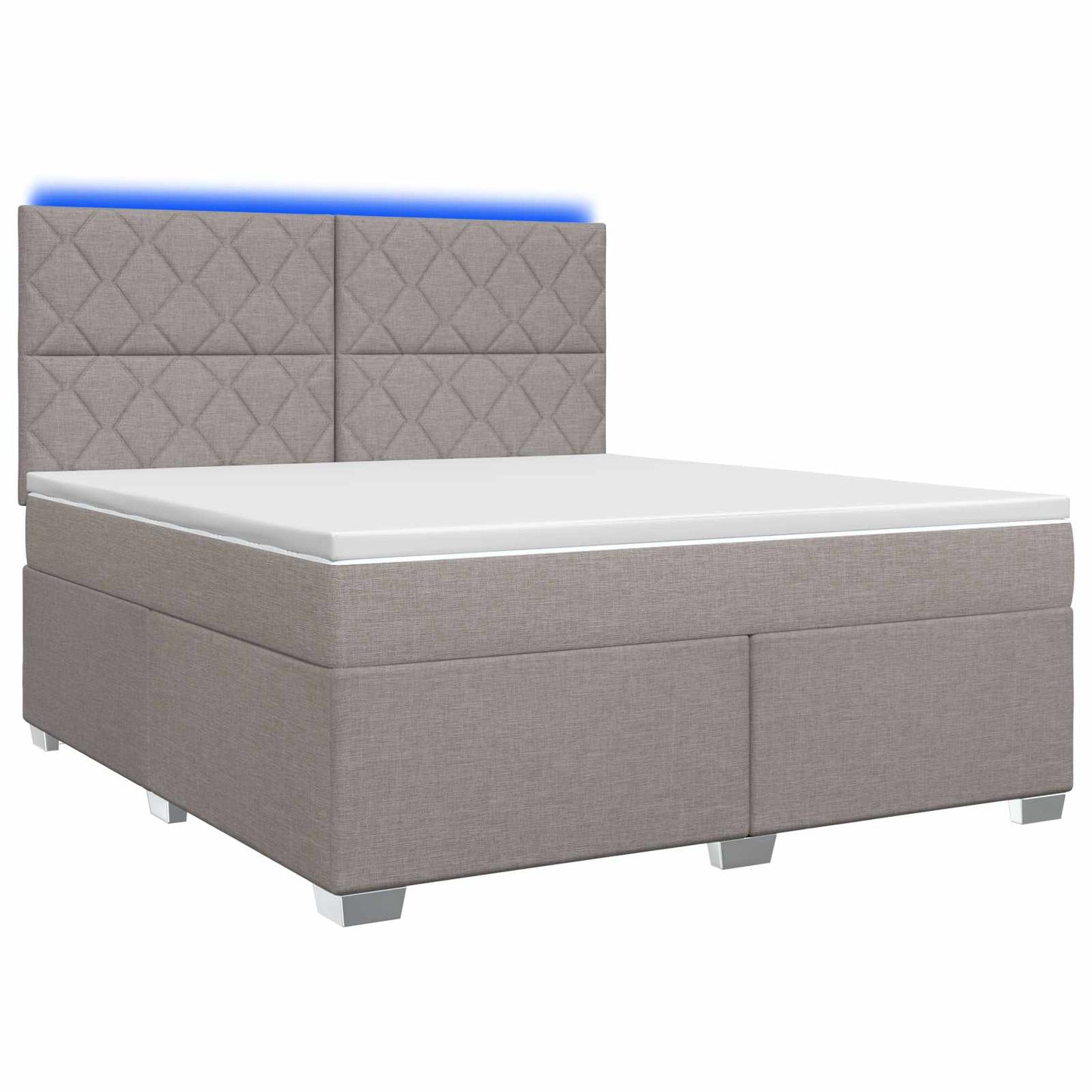 Letto box spring con materasso Tortora 140 x 190 cm Tessuto | homemem39
