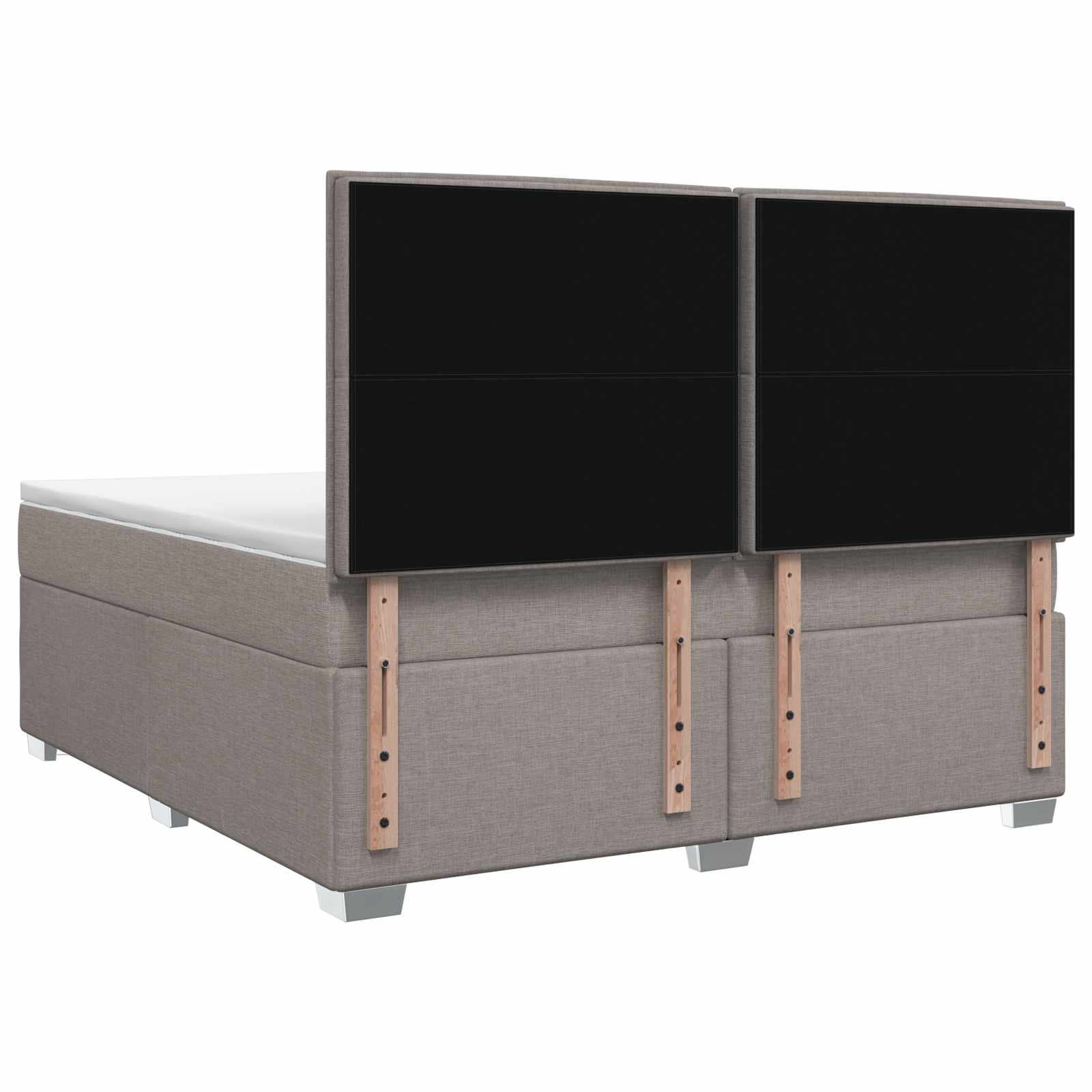 Letto box spring con materasso Tortora 140 x 190 cm Tessuto | homemem39