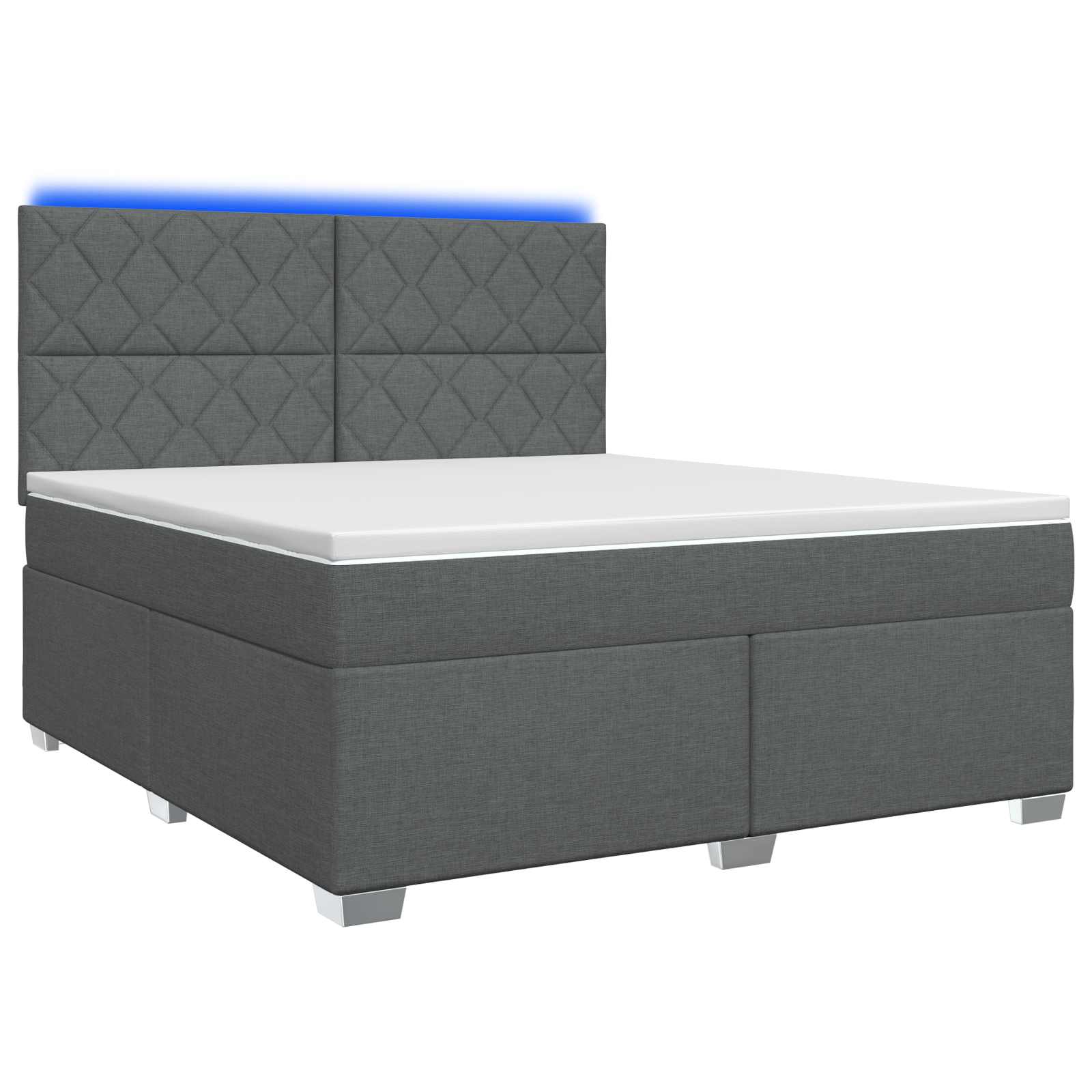 Letto box spring con materasso Grigio Scuro 140 x 200 cm | homemem39