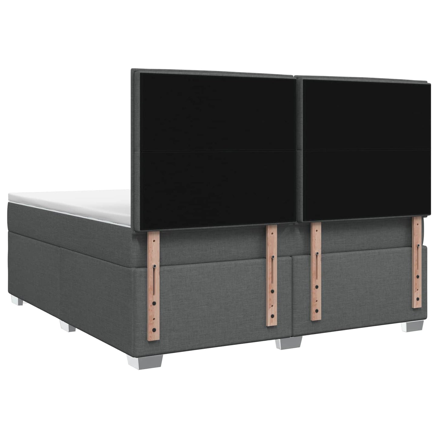 Letto box spring con materasso Grigio Scuro 140 x 200 cm | homemem39