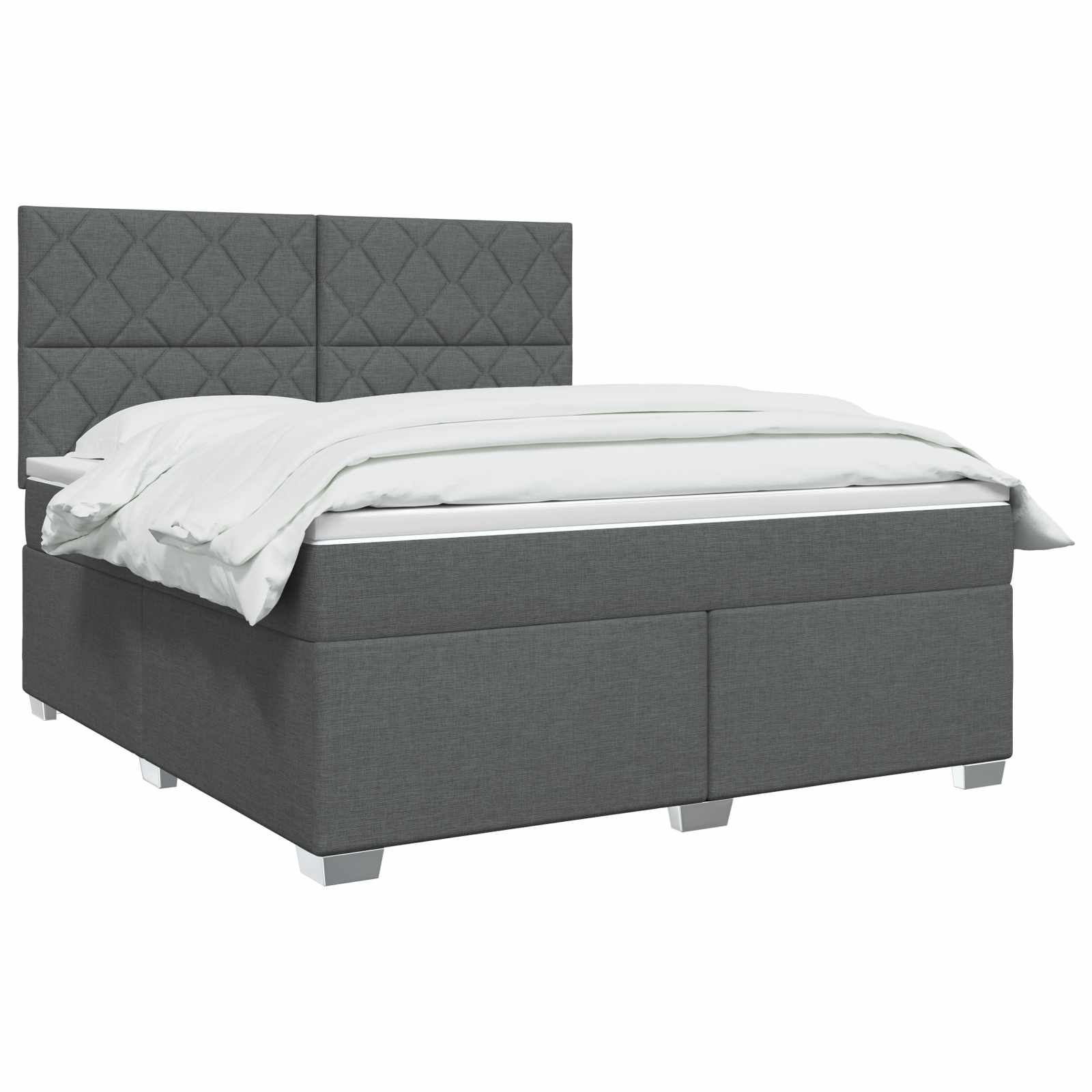 Letto box spring con materasso Grigio Scuro 140 x 200 cm | homemem39