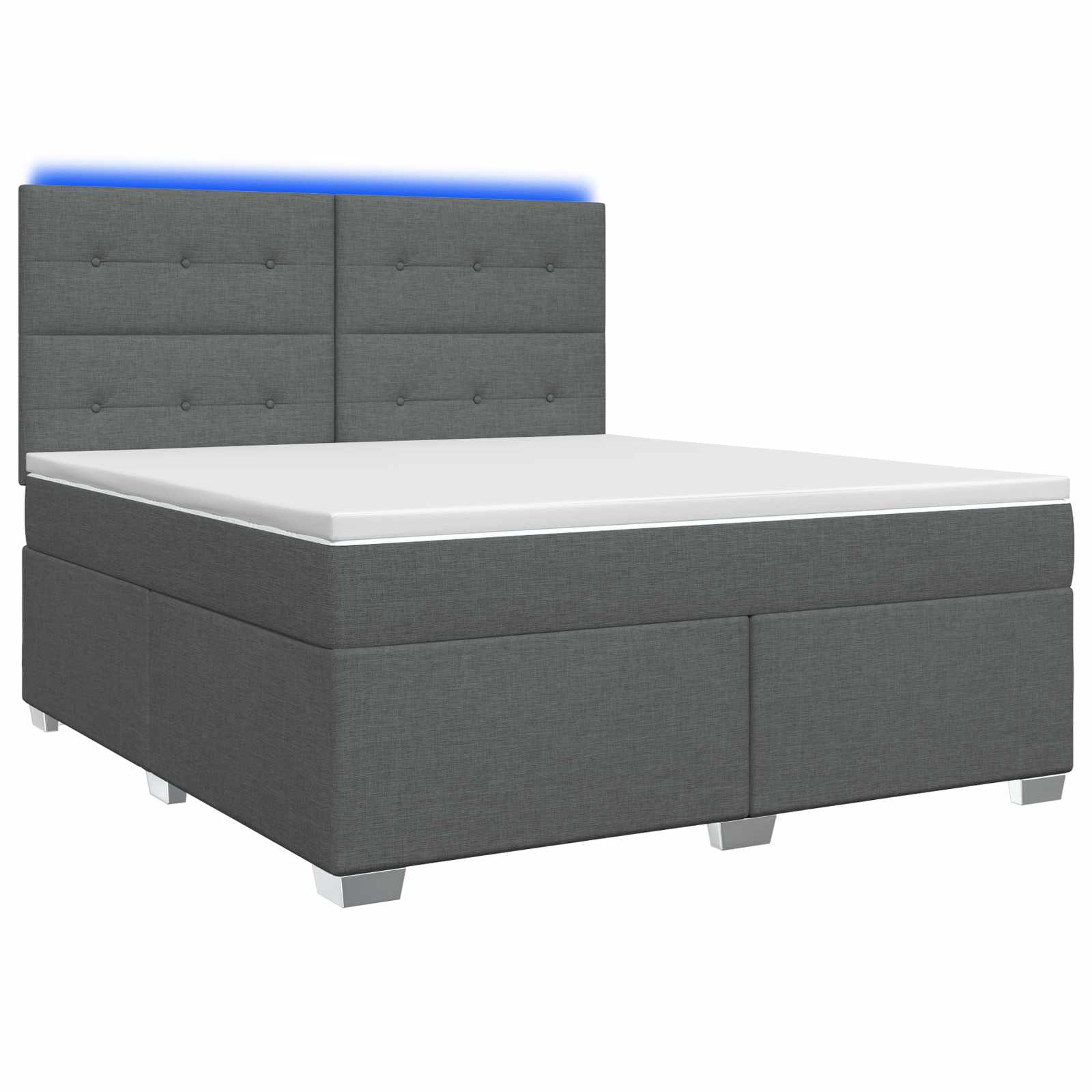 Letto box spring con materasso Grigio Scuro 180 x 200 cm | homemem39