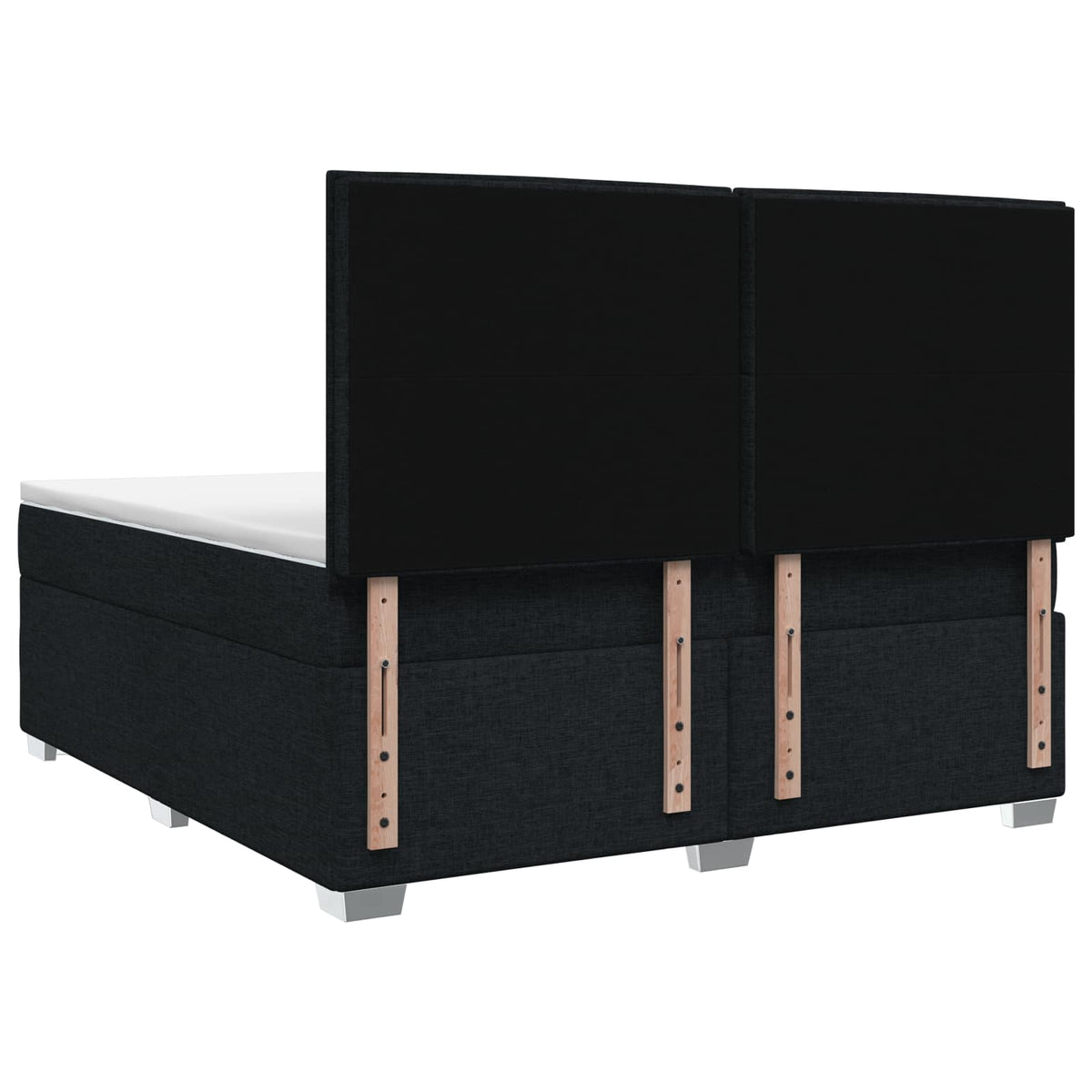 Letto box spring con materasso Nero 180 x 200 cm Tessuto | homemem39