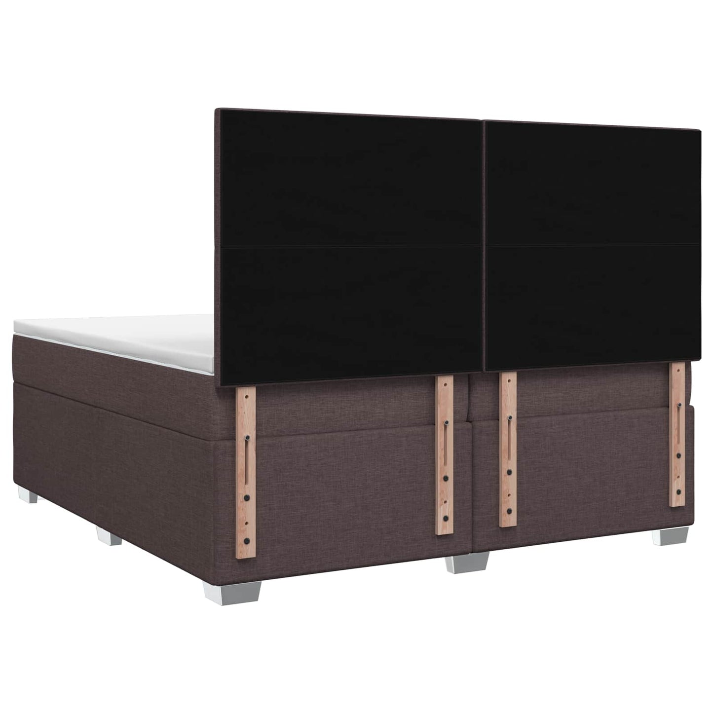 Letto box spring con materasso Marrone Scuro 200 x 200 cm | homemem39