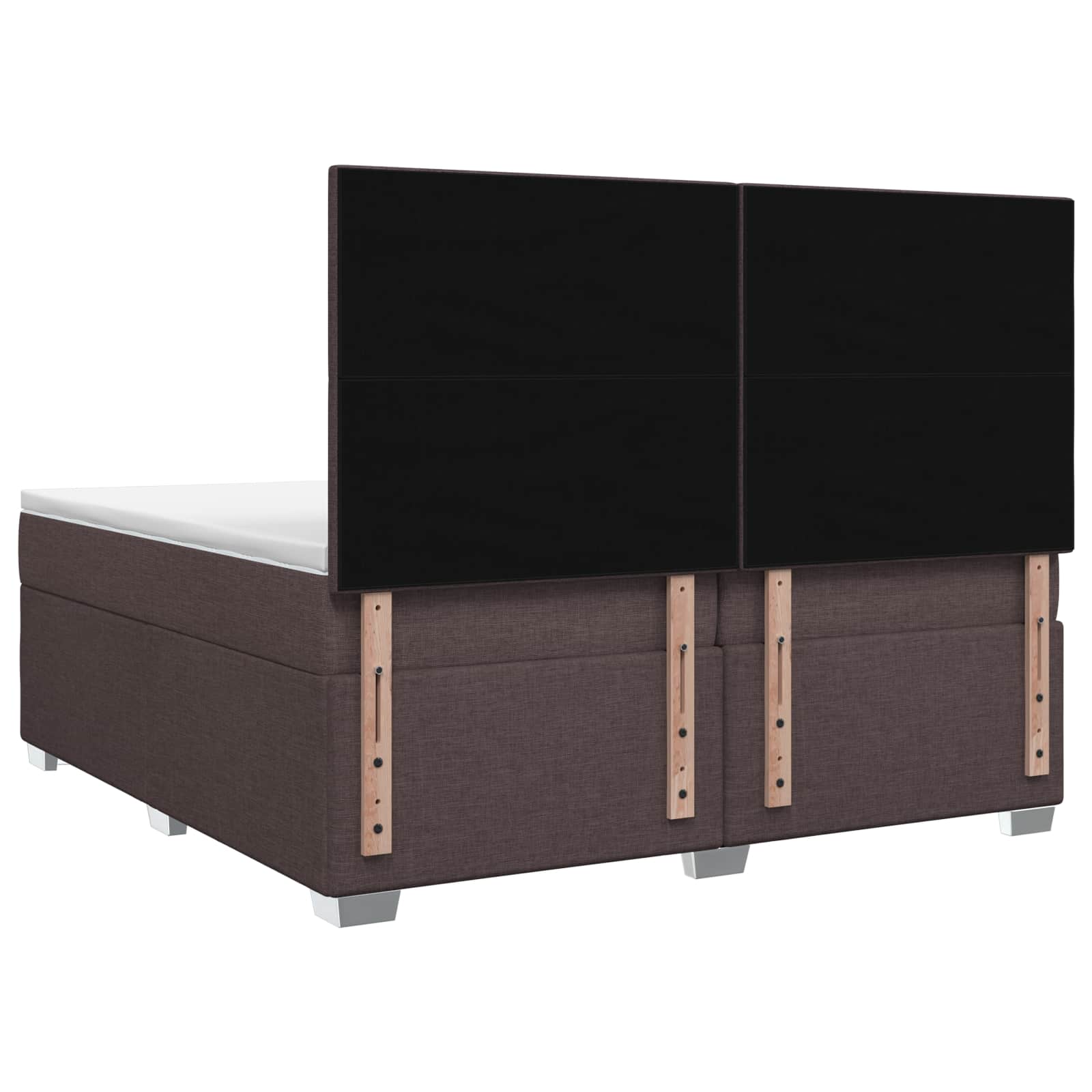 Letto box spring con materasso Marrone Scuro 200 x 200 cm | homemem39