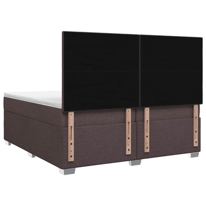 Letto box spring con materasso Marrone Scuro 200 x 200 cm | homemem39