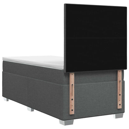 Letto con Box Spring, Materasso e LED Grigio Scuro 90 x 190 cm | homemem39