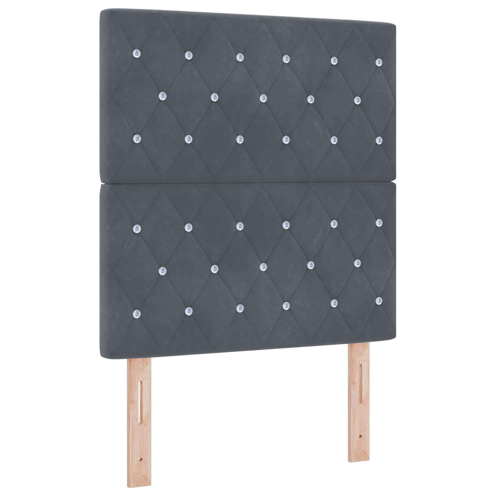 Letto box spring con materasso Grigio Scuro 80 x 200 cm Velluto | homemem39