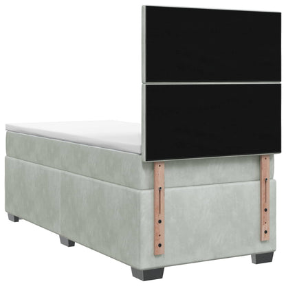 Letto box spring con materasso Grigio Chiaro 90 x 200 cm | homemem39