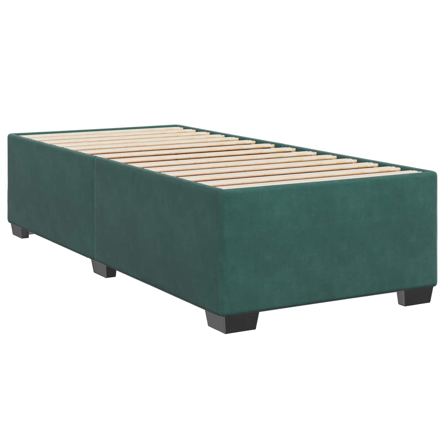 Letto box spring con materasso Verde Scuro 90 x 200 cm Velluto | homemem39