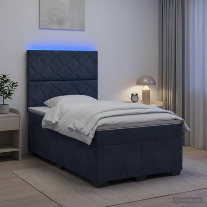 Letto box spring con materasso Grigio Scuro 120 x 200 cm