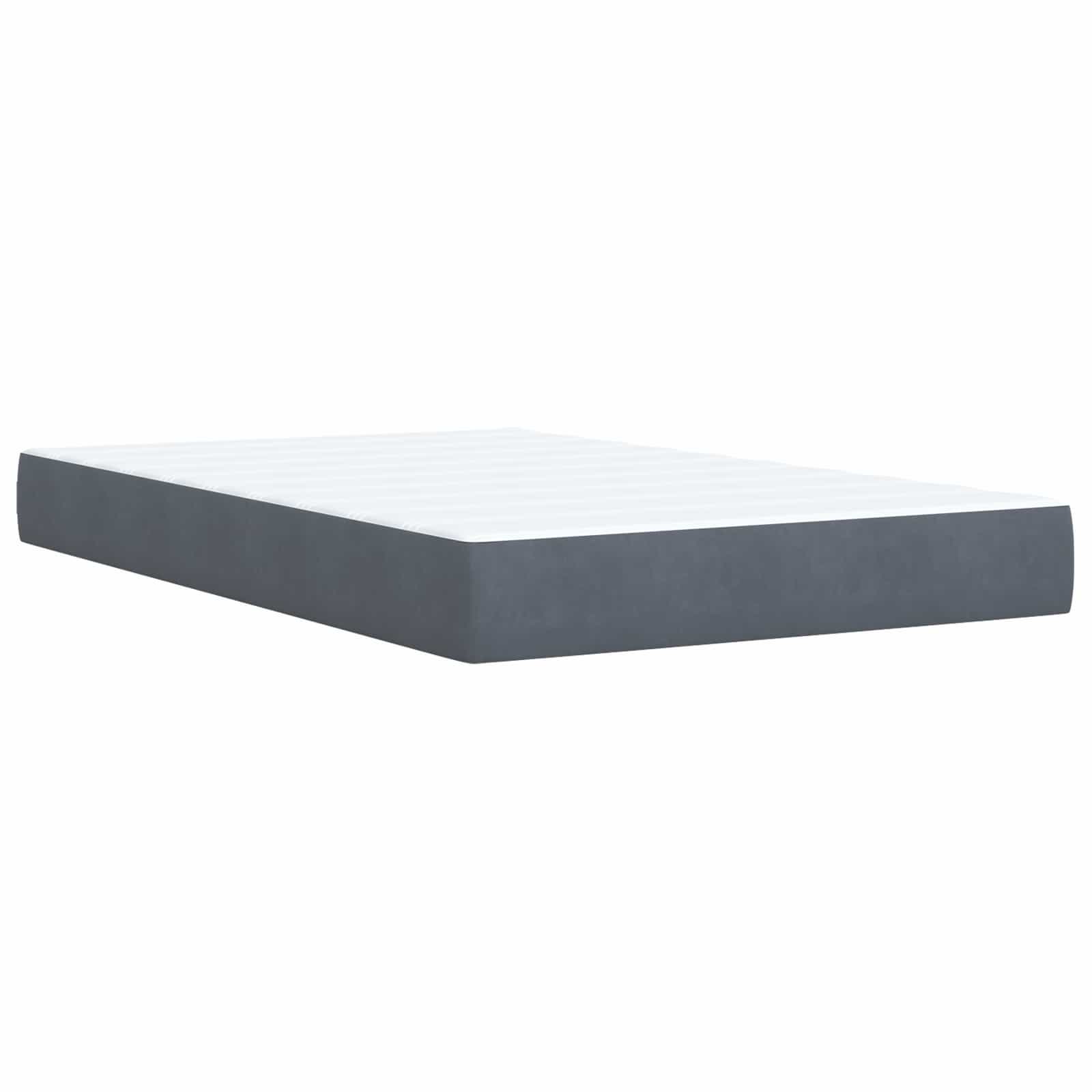 Letto box spring con materasso Grigio Scuro 120 x 200 cm | homemem39