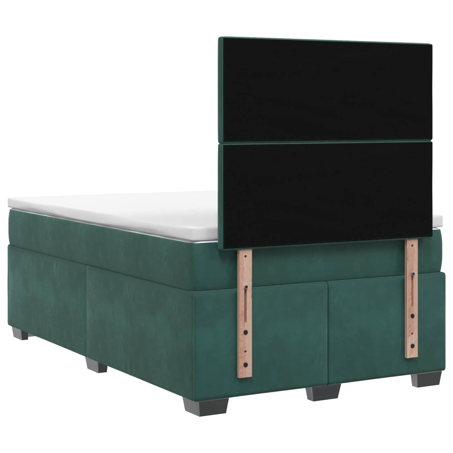 Letto box spring con materasso Verde Scuro 120 x 200 cm Velluto | homemem39