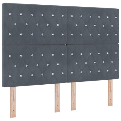 Letto box spring con materasso Grigio Scuro 140 x 190 cm | homemem39