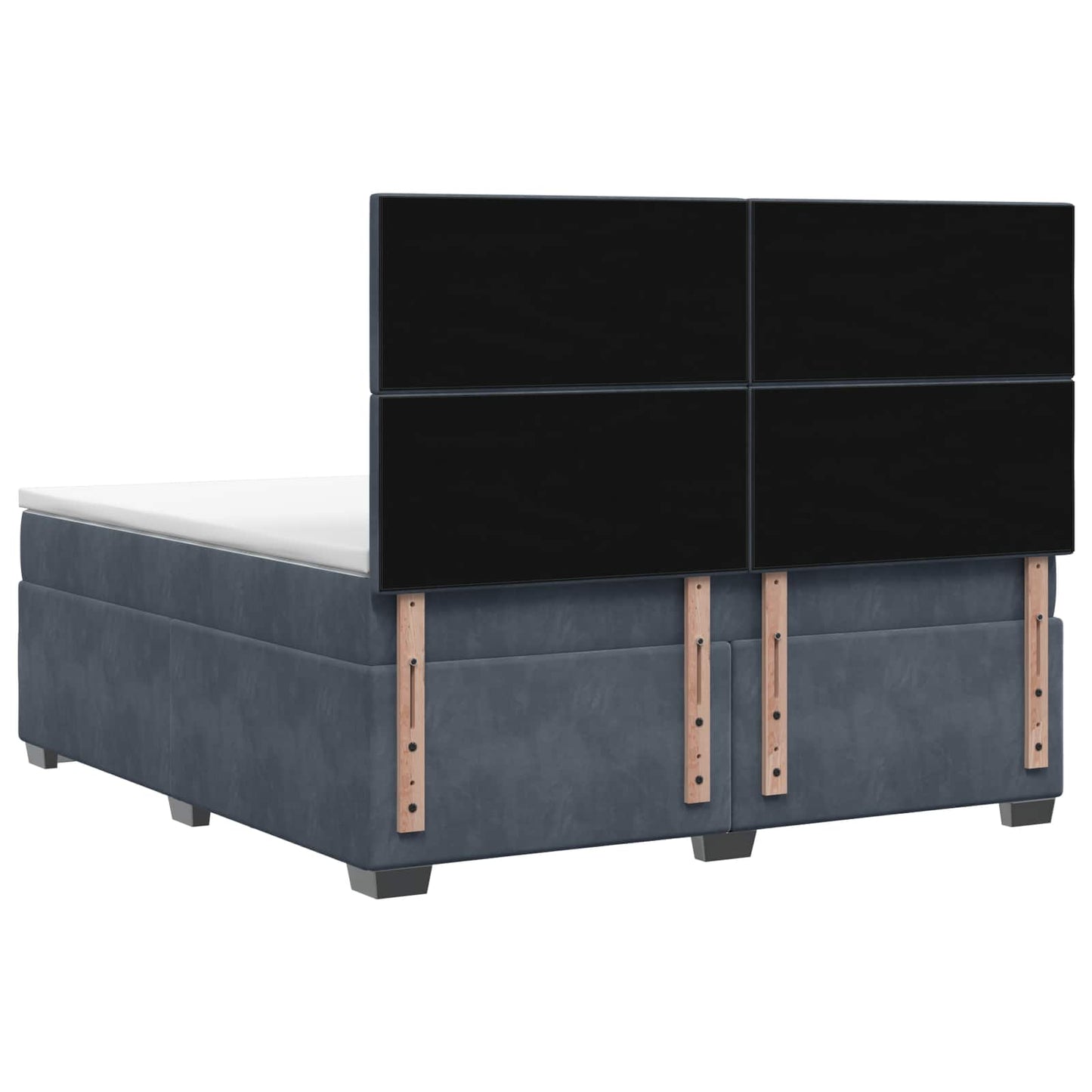 Letto box spring con materasso Grigio Scuro 140 x 200 cm | homemem39