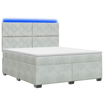 Letto box spring con materasso Grigio Chiaro 180 x 200 cm | homemem39